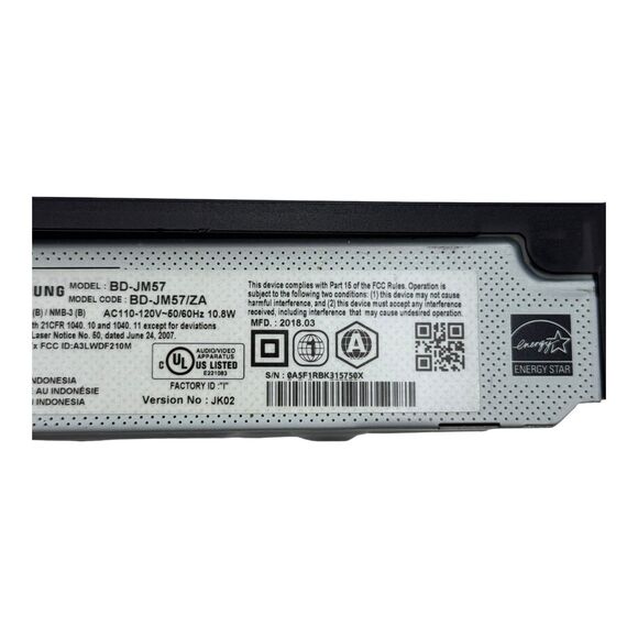 Samsung BD-JM57 Blu-ray Player with Wi-Fi Streaming W Remote HDMI Cable - Picture 4 of 4